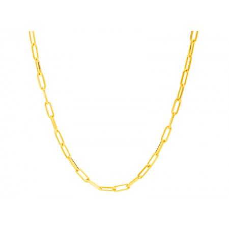 HILO DE PLATA LARGO FORZATINE CHAIN 050 D.CUT 4SIDE 36CM GOLD