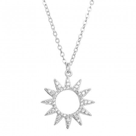 SILVER NECKLACE WITH SUN