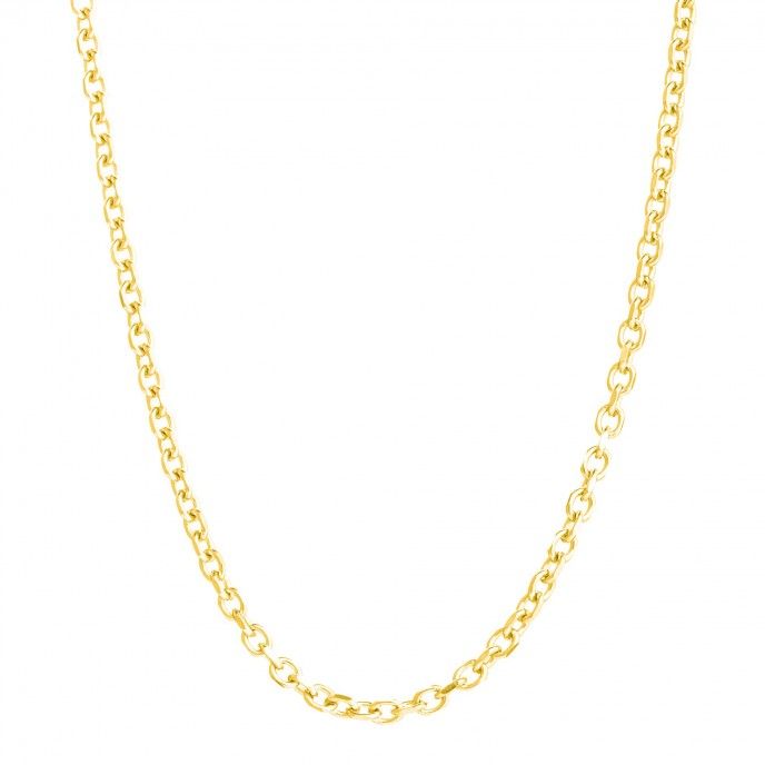 THIN MESH STEEL CHAIN NECKLACE 40CM