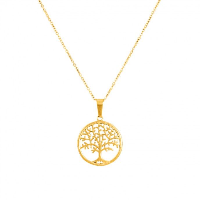 NECKLACE STEEL TREE OF LIFE