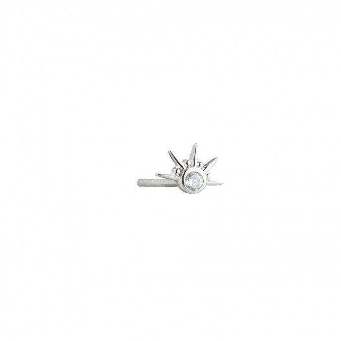 SILVER EARRING WITH ZIRCON