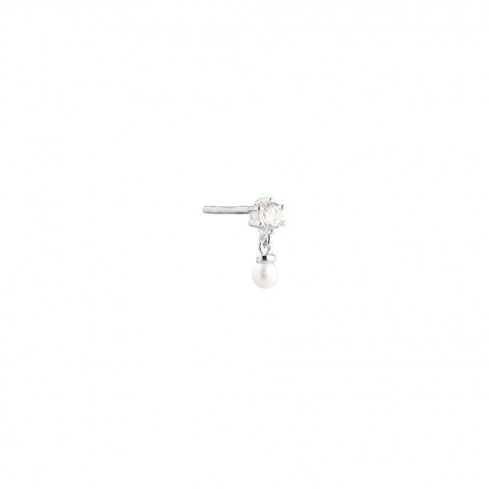 SILVER EARRING WITH PEARL