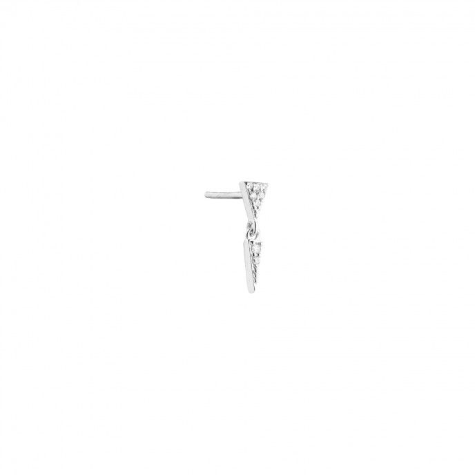 TRIANGLES SHAPED SILVER EARRING