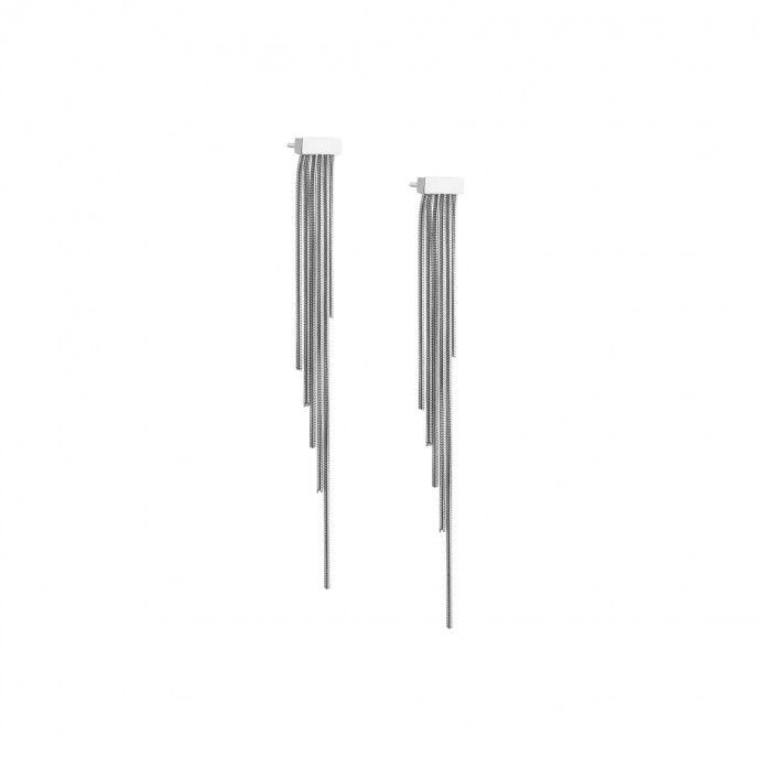 LONG STEEL EARRINGS