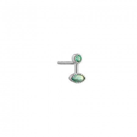 SILVER EARRING WITH ZIRCONS