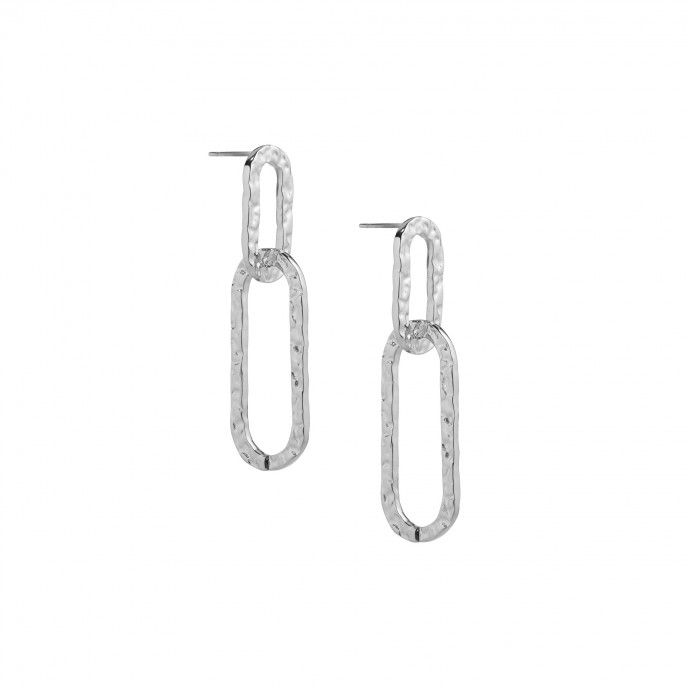 STEEL EARRINGS WITH LONG LINKS