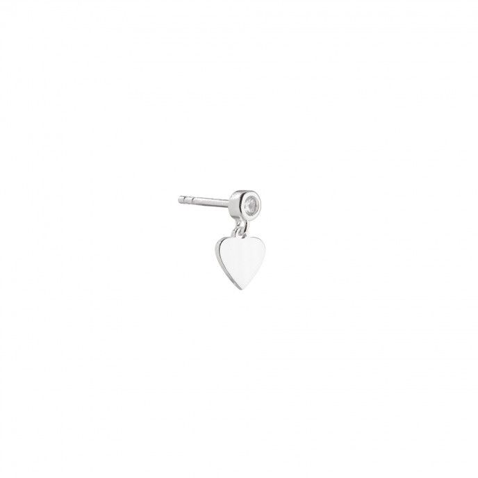 SILVER EARRING WITH HEART