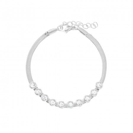 STEEL BRACELET WITH ZIRCONS