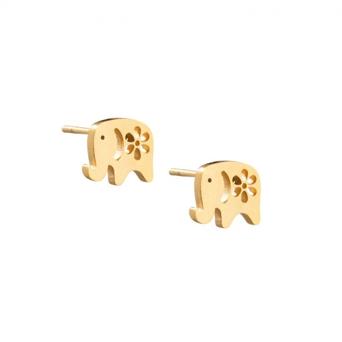 ELEPHANT SHAPED STEEL EARRINGS