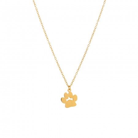 STEEL NECKLACE WITH PAW