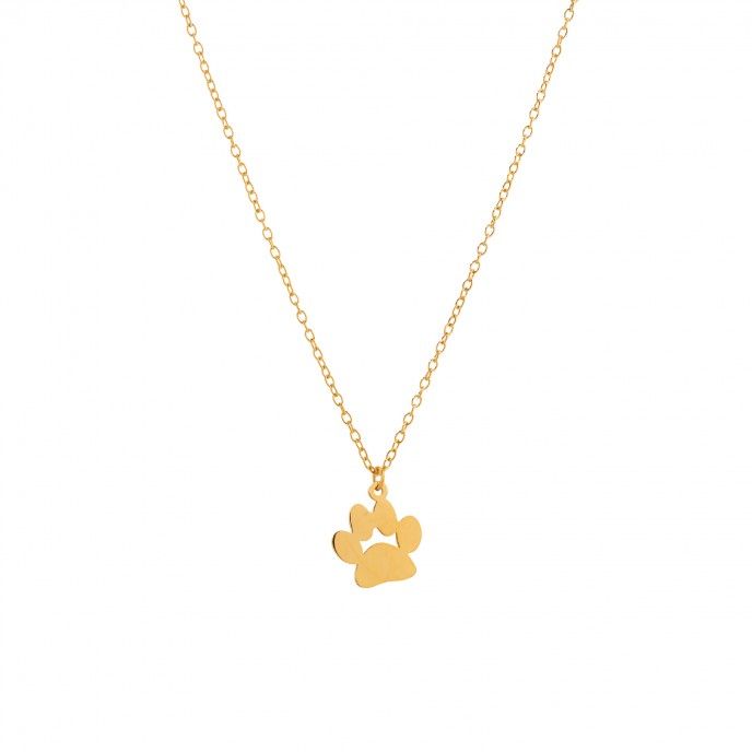 STEEL NECKLACE WITH PAW