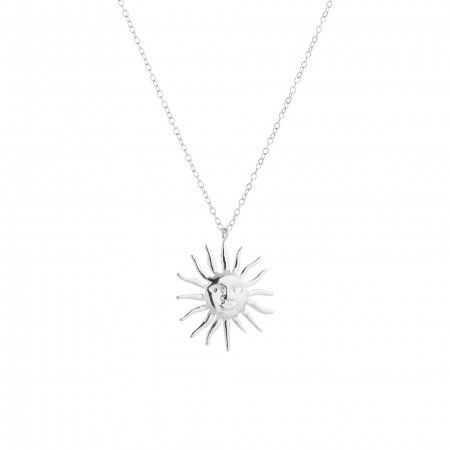 STEEL NECKLACE WITH SUN