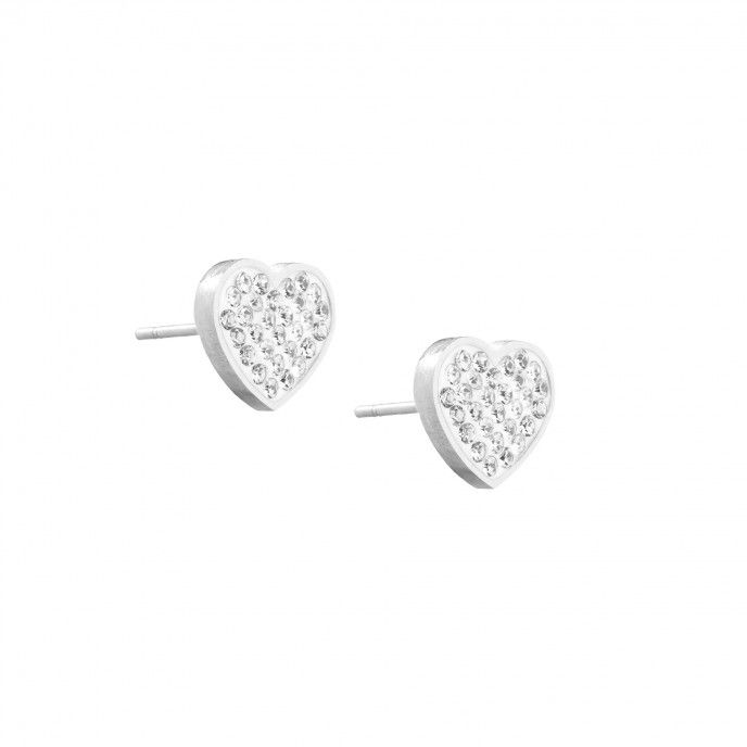 HEART SHAPED STEEL EARRINGS