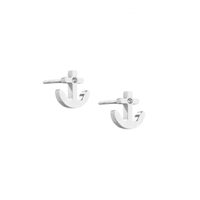 ANCHOR SHAPED STEEL EARRINGS