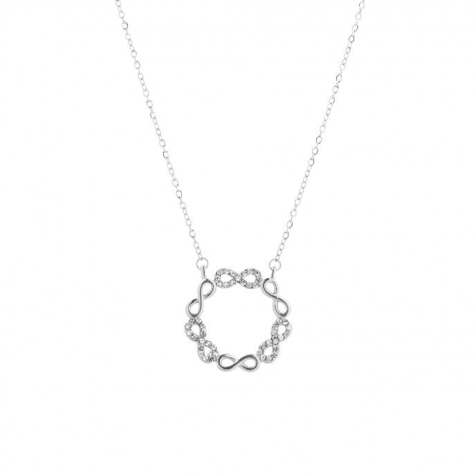 STEEL NECKLACE WITH INFINITES