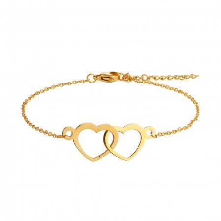 PULSERA DE ACERO CORAZONES