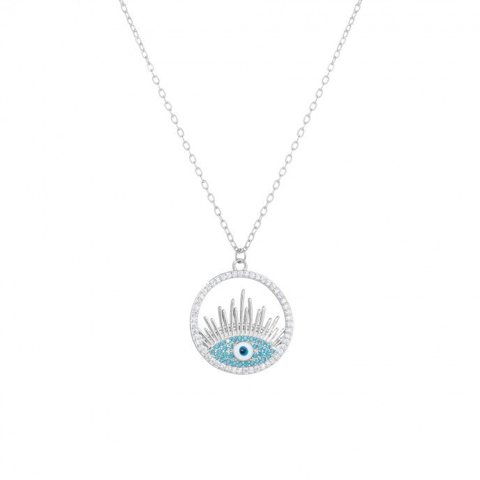 SILVER NECKLACE WITH EYE