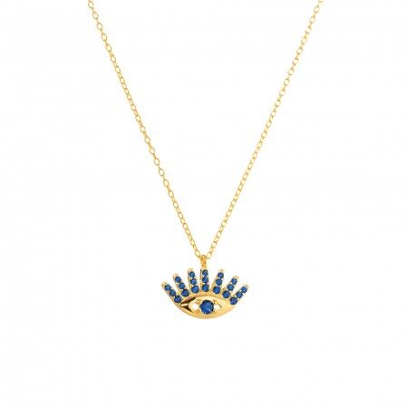 SILVER NECKLACE WITH EYE PENDANT