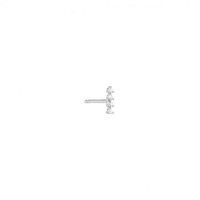 SILVER EARRING WITH ZIRCONS