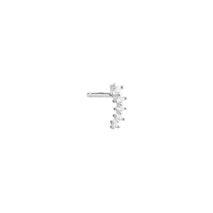 SILVER EARRING WITH ZIRCONS