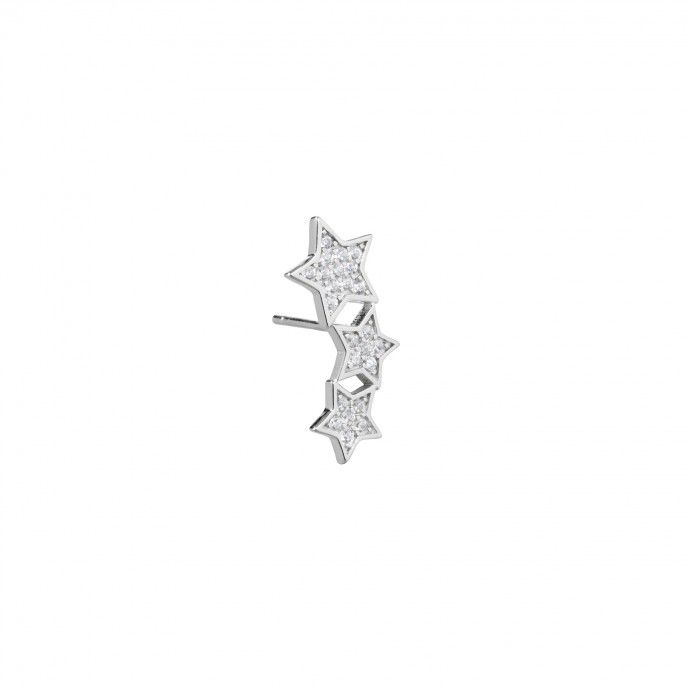 STARS SILVER EARRING