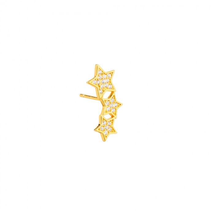 STARS SILVER EARRING