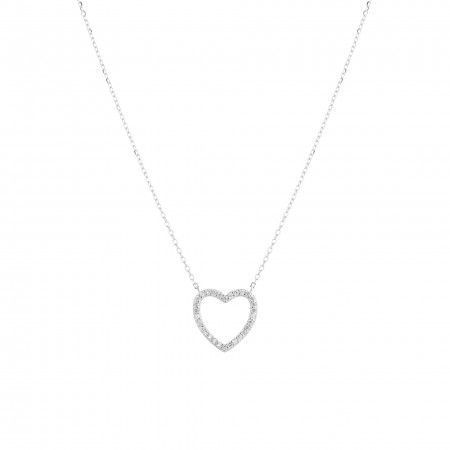 SILVER NECKLACE WITH HEART