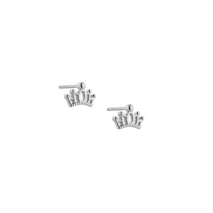 CROWN STEEL EARRINGS