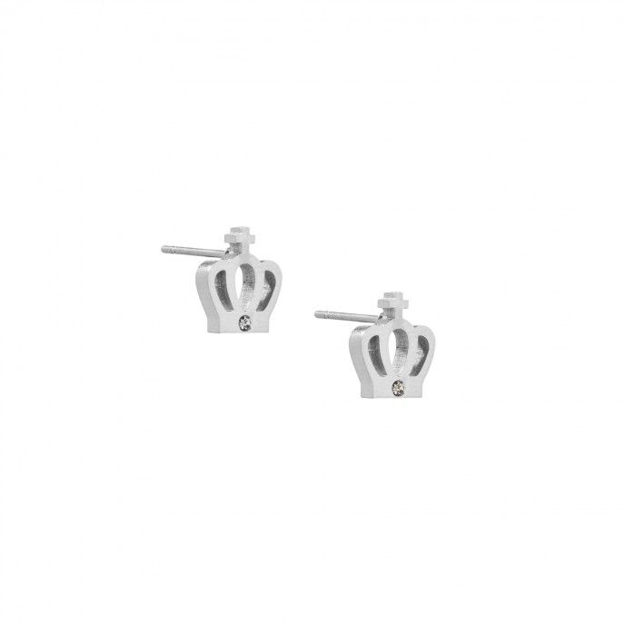 CROWN STEEL EARRINGS