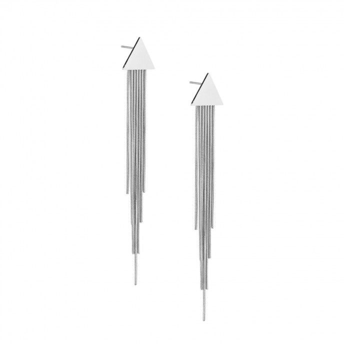 LONG STEEL EARRINGS