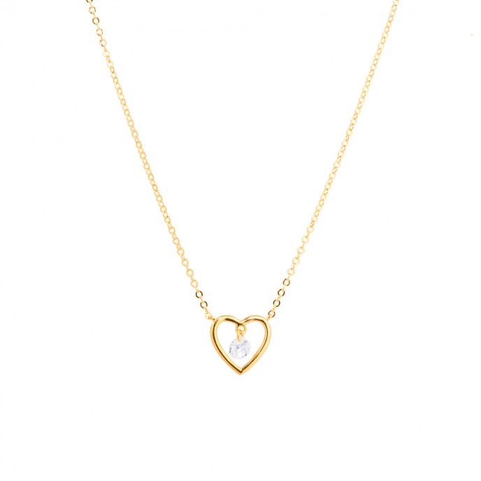 SILVER NECKLACE WITH HEART