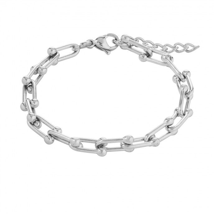 STEEL BRACELET WITH LINKS