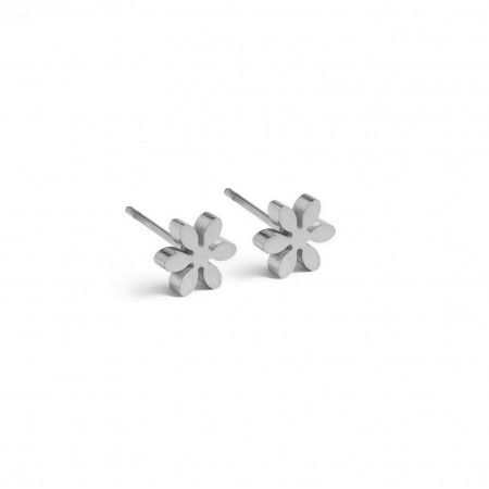 PENDIENTES DE ACERO FLOR