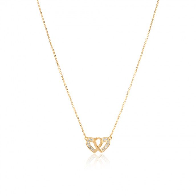 NECKLACE WITH TWO HEARTS