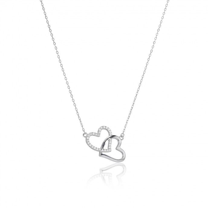 NECKLACE WITH TWO HEARTS