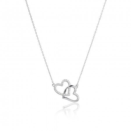 NECKLACE WITH TWO HEARTS