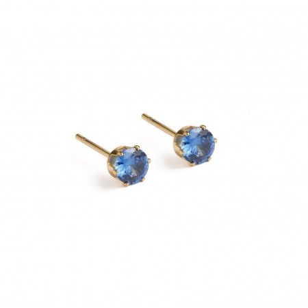 STEEL EARINGS WITH 4MM ZIRCON