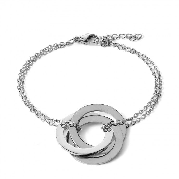 STEEL BRACELET WITH CIRCLES