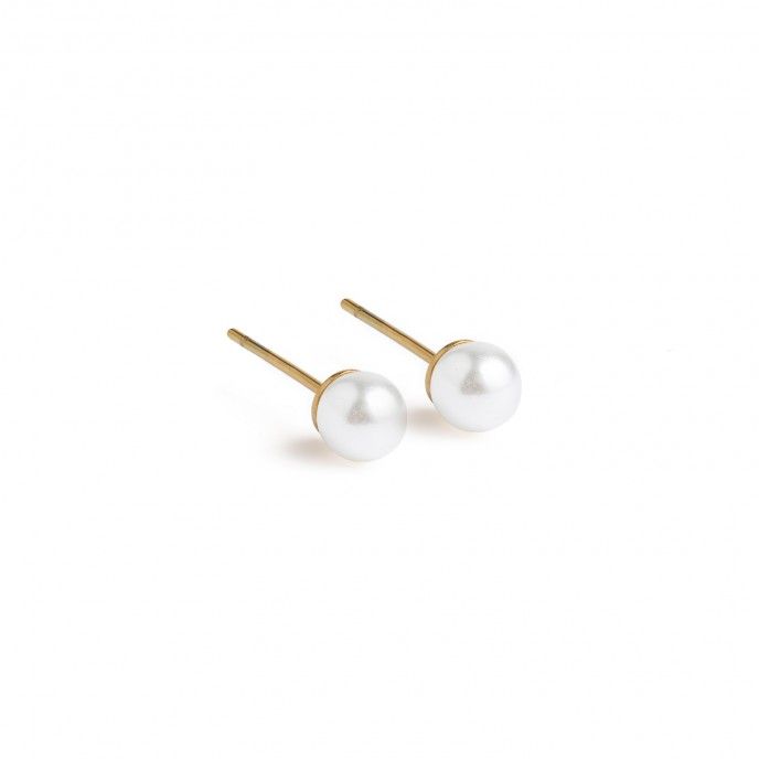 STEEL EARINGS WITH PEARL