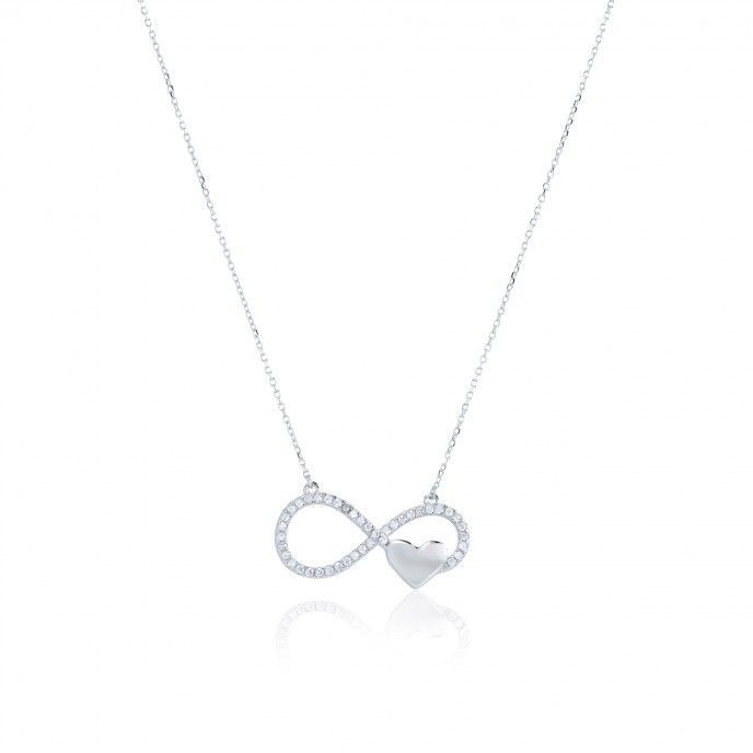 SILVER NECKLACE WITH INFINITE PENDANT 