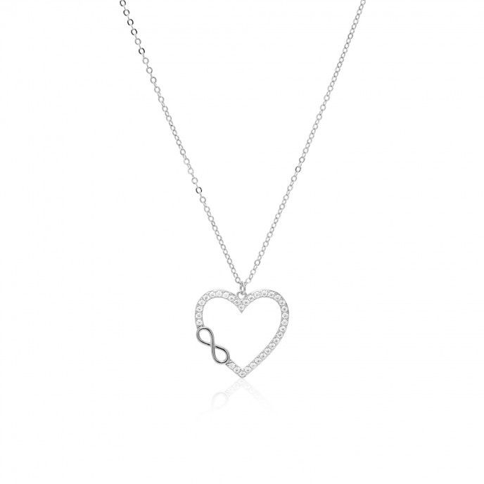 SILVER NECKLACE WITH HEART