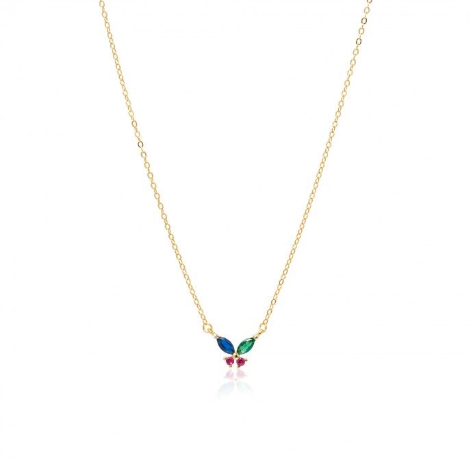 SILVER NECKLACE WITH BUTTERFLY