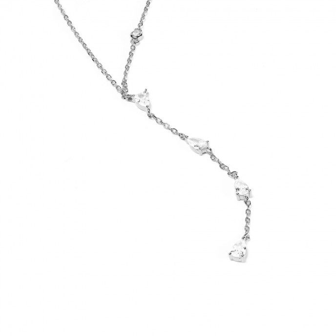 SILVER NECKLACE WITH DROPS