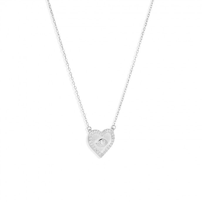 SILVER NECKLACE WITH HEART