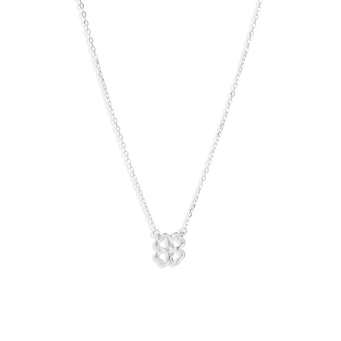 SILVER NECKLACE WITH CLOVER