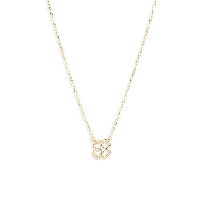 SILVER NECKLACE WITH CLOVER