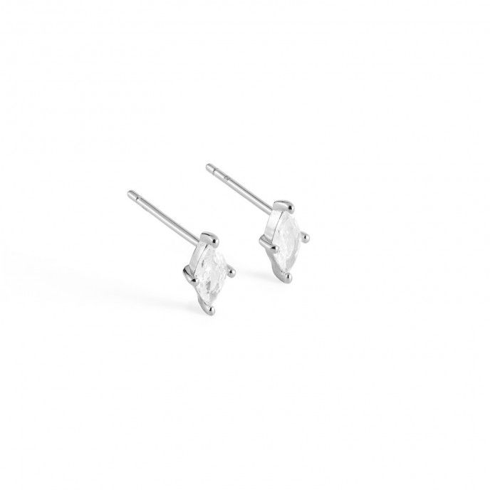 SILVER EARRINGS WITH ZIRCON