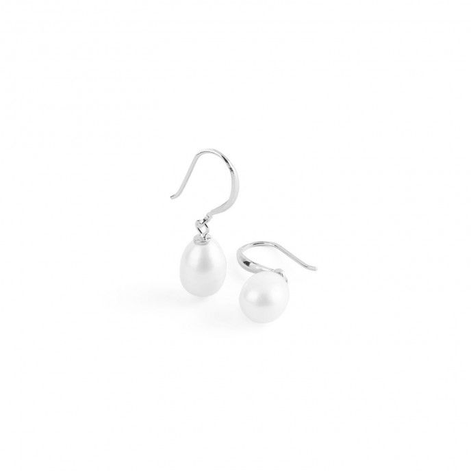 SILVER EARRINGS WITH PEARL