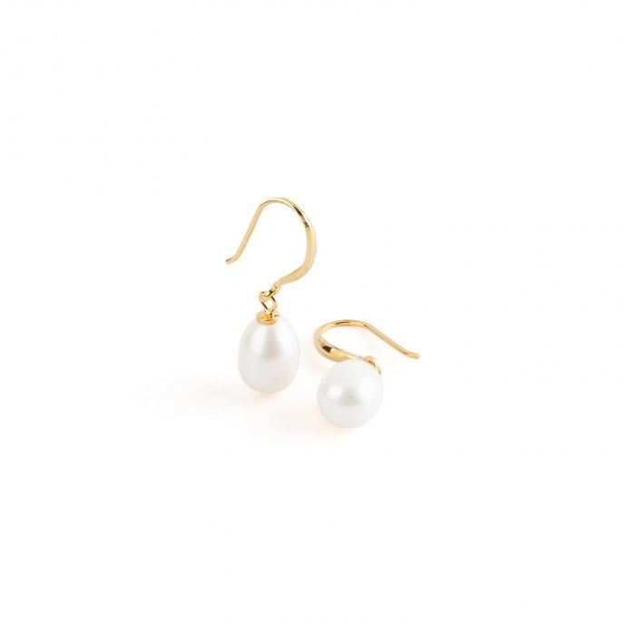 SILVER EARRINGS WITH PEARL