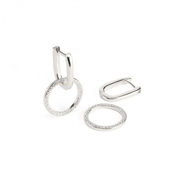 OVAL SILVER HOOPS 